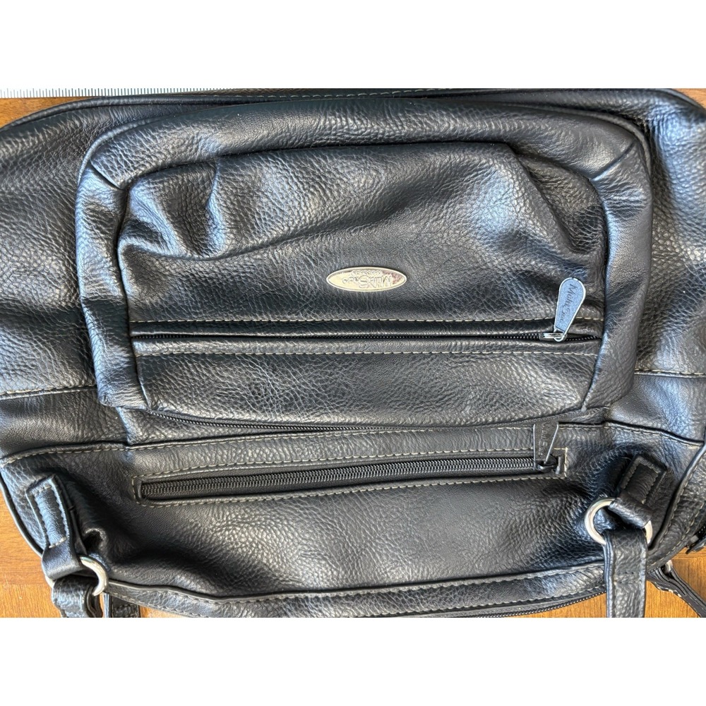 MultiSac Black Shoulder Bag‎ with Multiple Pockets
